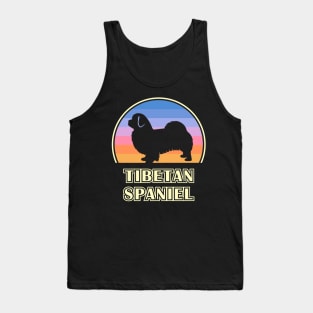 Tibetan Spaniel Vintage Sunset Dog Tank Top